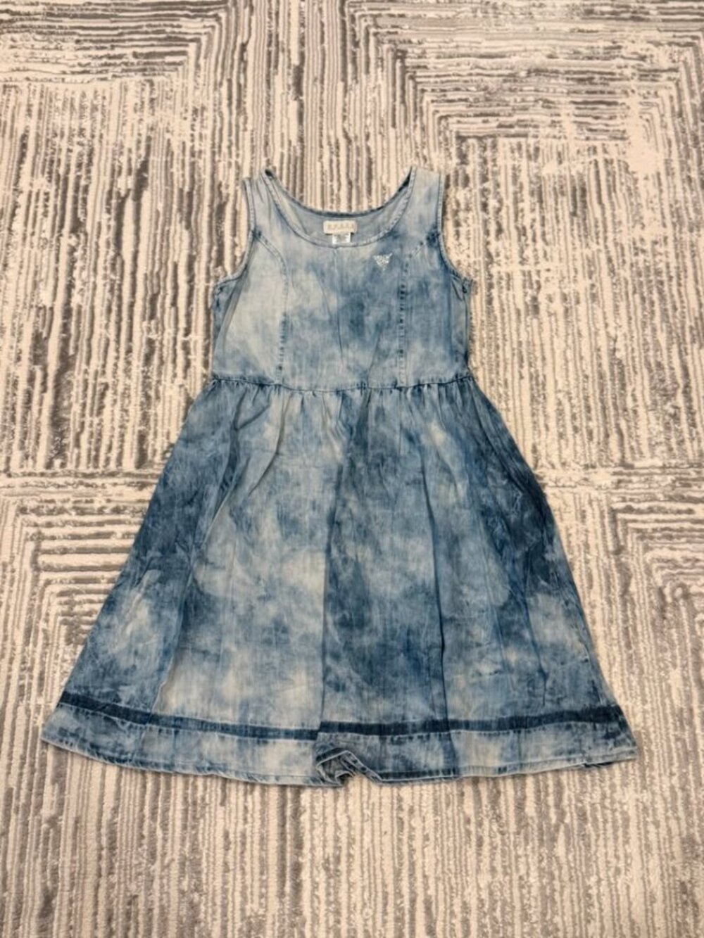 New Guess girls youth large (14) soft blue denim dress
